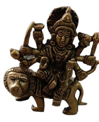 Golden Brass Shera Wali Mata Statue For Home At Rs 550piece In