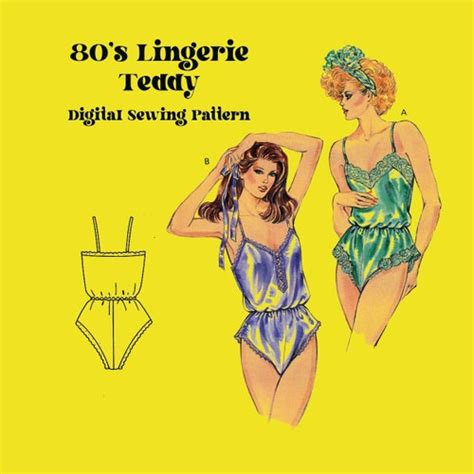 Vintage Teddy Digital Sewing Pattern Lingerie Sewing Etsy