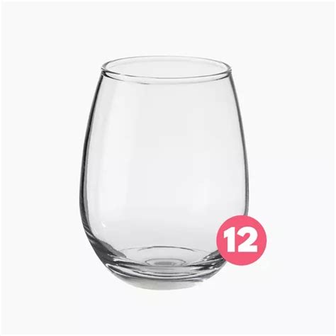 Set X 12 Copas Copón Vaso Vidrio Sin Tallo Gourmet Rigolleau en venta