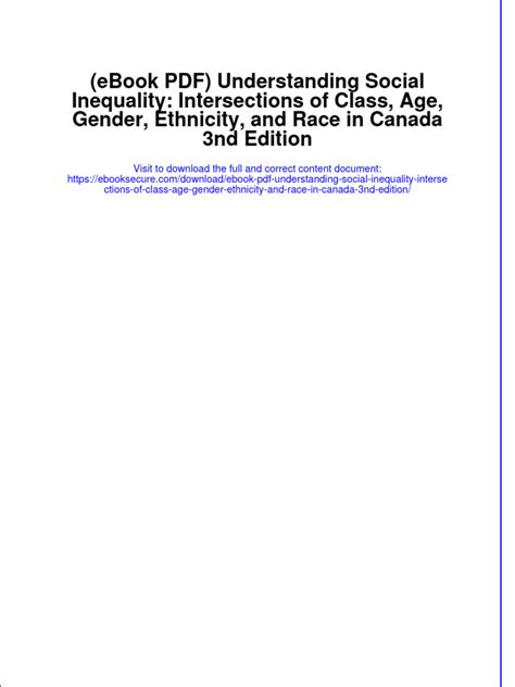 Download Ebook Pdf Understanding Social Inequality Intersections Of