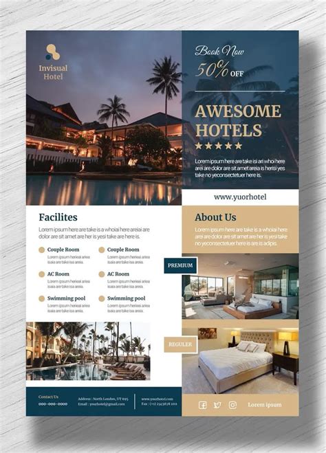 Hotel Flyer Template Ai Eps Psd Hotel Marketing Design Hotel