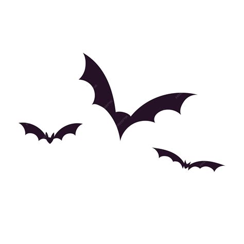 Premium Vector | Bats silhouettes solated on white background