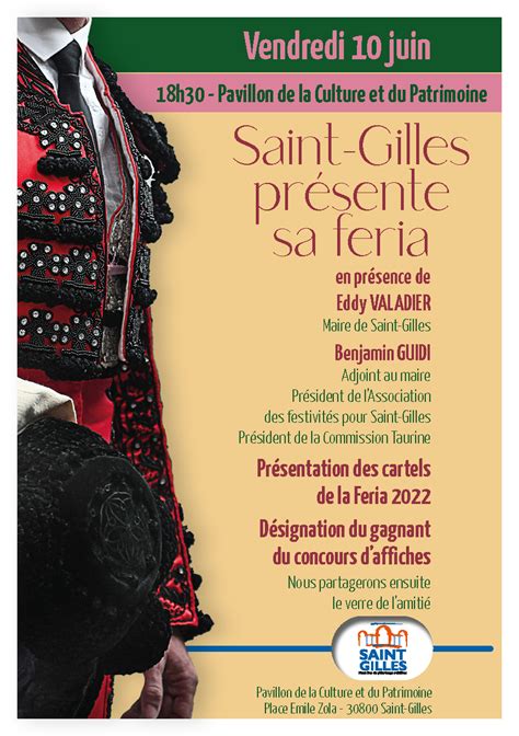 SAINT GILLES Présentation des cartels de la Feria le vendredi 10 juin