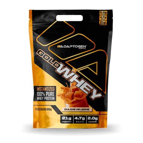 Gold Whey Concentrado Refil 900g Doce De Leite Adaptogen MD