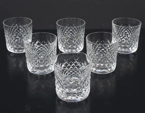 Lot 6 Waterford Alana Crystal Rock Glasses