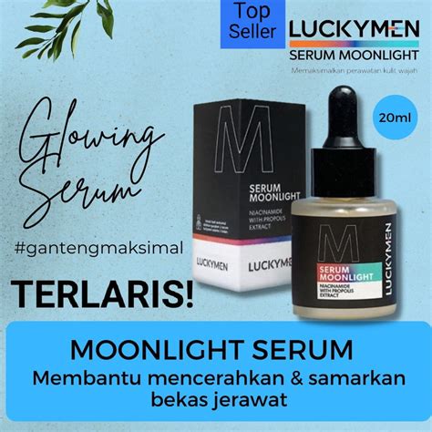 Luckymen Serum Moonlight Serum Wajah Pria Mencerahkan Wajah Glowing