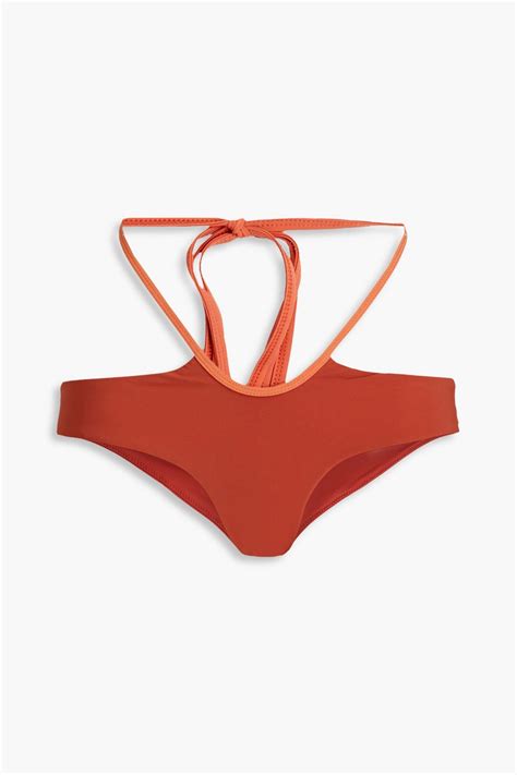 CHRISTOPHER ESBER Looped Tie Cutout Two Tone Low Rise Bikini Briefs THE OUTNET