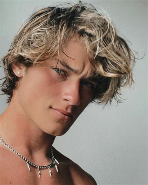 Brandon Nevarez Men Blonde Hair Surfer Hair Beach Blonde Hair