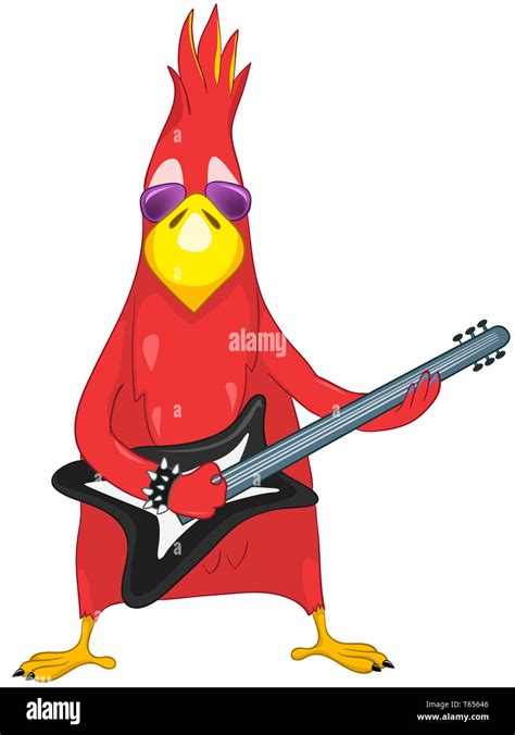 Funny Parrot. Rock Star Stock Photo - Alamy