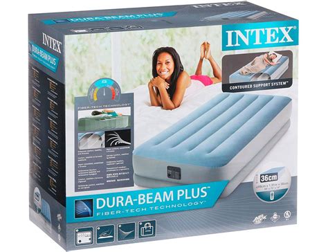 Надувная кровать 64166 Intex Raised Comfort Airbed (Twin), 99x191х36см ...