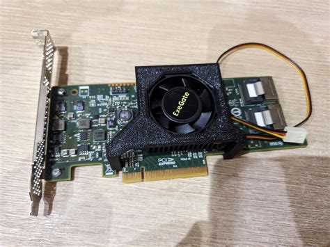 3D-printed fan bracket mod for the LSI 9217-8i (9207-8i)! No ...