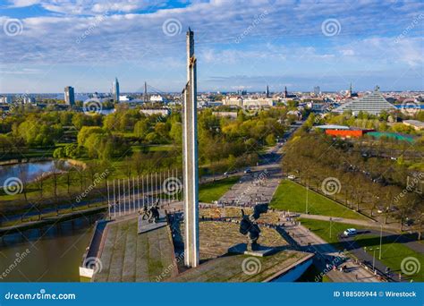 Aerial View Of The Victory Park In Riga Latvia Editorial Stock Image