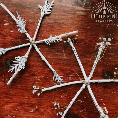 Nature Snowflake Craft for Kids • Little Pine Learners
