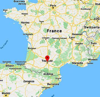 toulouse carte de france voyage carte plan