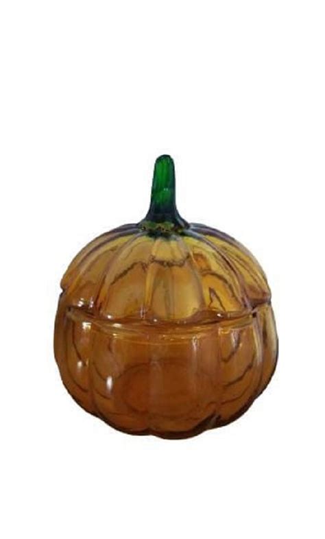 Orange Clear Pumpkin Glass Candy Dish With Lid At ₹ 280piece In New