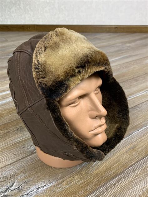 Stetson Aviator Trapper Leather Winter Hat Wabash 922 Gem