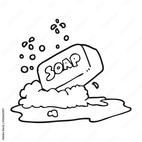 Black And White Cartoon Bar Of Soap Stock Vector Adobe Stock