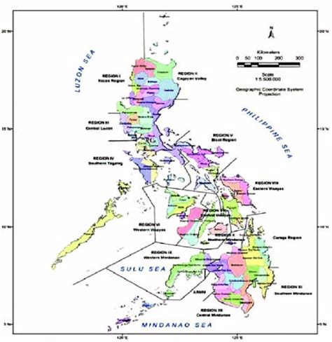 A Philippines Map Showing The Different Agro Regions Of The Country