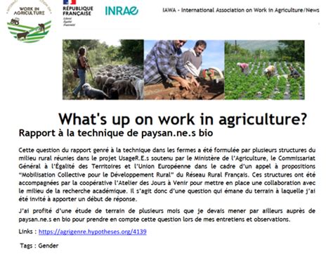 Rapport La Technique De Paysan Ne S Bio Agrigenre