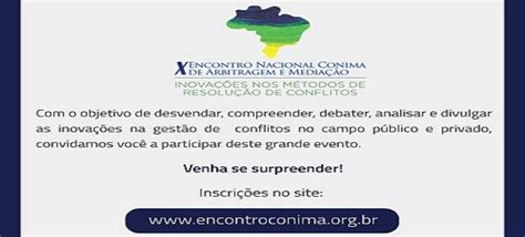 X Encontro Nacional Conima De Arbitragem E Media O Ocorre Em Curitiba