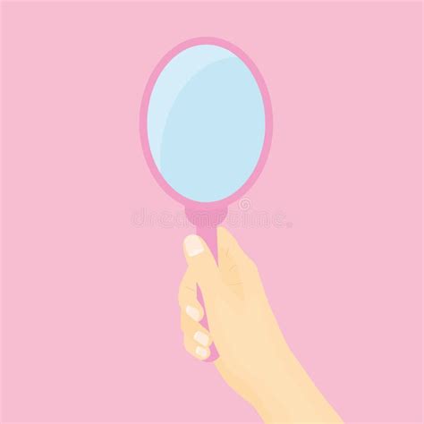 Hand Holding Mirror Stock Vector Illustration Of Makeup 248662618