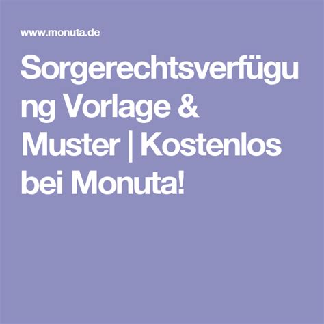 sorgerechtsverfuegung vorlage muster kostenlos bei monuta vorlagen sorgen muster