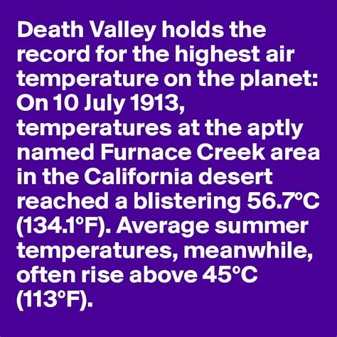 death valley holds  record   highest air temperature