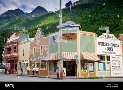 Historic Downtown Skagway Alaska Stock Photo Alamy