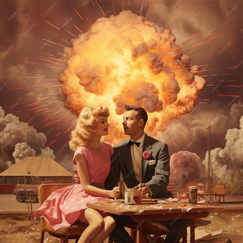Premium Photo | Atomic Affair A Retro Fusion of Barbie and Oppenheimer