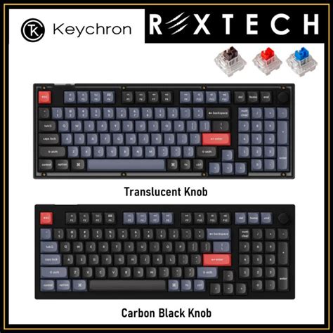 Rextech Keychron V Knob Barebone Qmk Custom Rgb Mechanical Keyboard Layout Type C Hot
