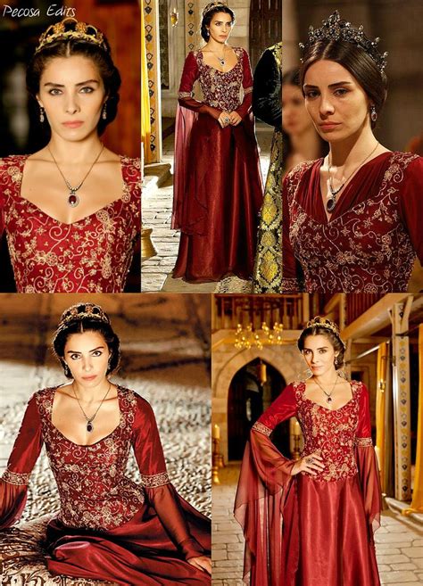 Muhtesem Yuzyil Magnificent Century Mahidevran Sultan Red Dress