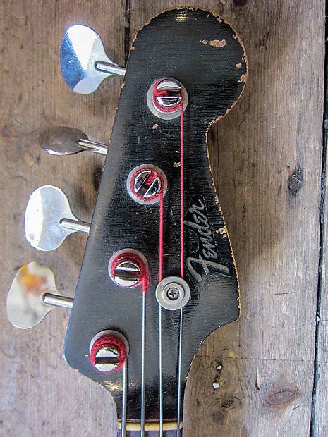 1966 FENDER JAZZ BASS - FACTORY BLACK -MATCHING HEADSTOCK! | Reverb