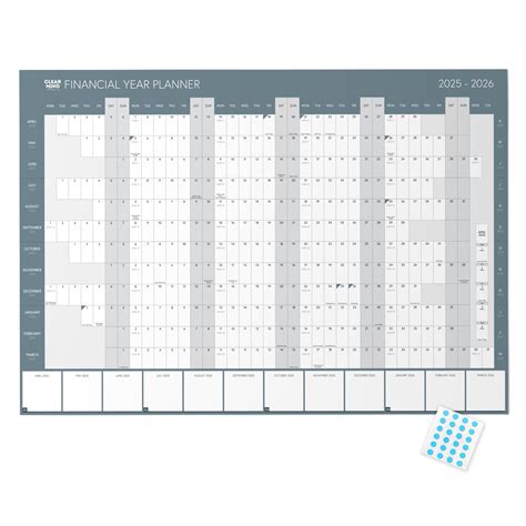 Financial Year 2025 2026 Wall Planner A1 Folded By Clear | Desertcart