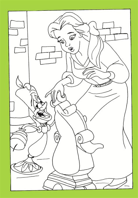 Раскраска "Красавица и чудовище"