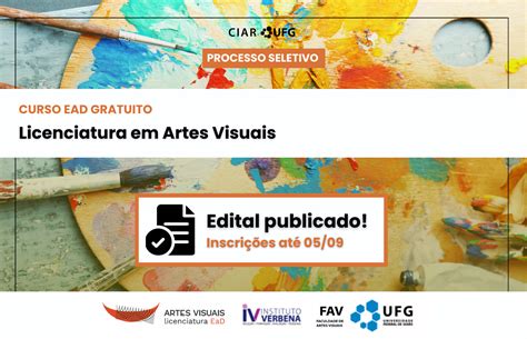 Artes Visuais EaD oferece vagas para 2026 via Vestibular da UFG | CIAR/UFG