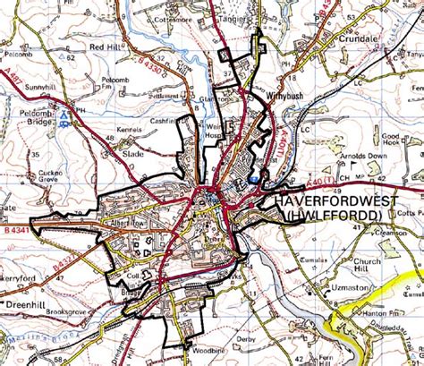 Haverfordwest Wales Map