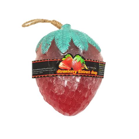 Тайское фигурное мыло Siam Virgin Клубника с природной губкой