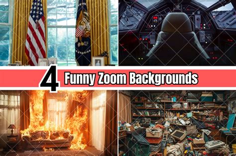 4 Funny Zoom Virtual Backgrounds | Hilarious Zoom Backdrops | Funny ...