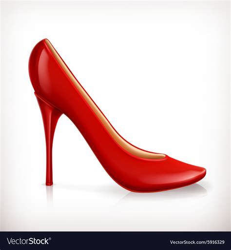 Red High Heel Women Shoe Royalty Free Vector Image