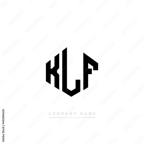klf letter logo design  polygon shape klf polygon logo monogram