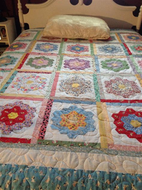 Grandmas Flower Garden Quilt Pattern Printable Templates Free