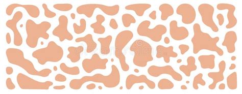 Flat Vector Liquid Shapes Pattern Banner Nude Color Abstract Dynamic Fluid Irregular Blobs