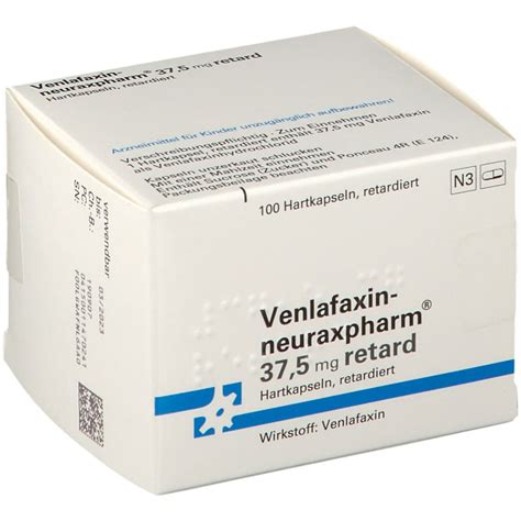 Venlafaxin Neuraxpharm 37 5 Mg Retard 100 St Mit Dem E Rezept Kaufen