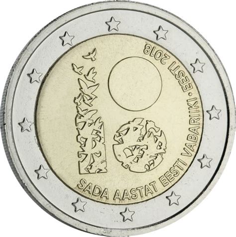 2 Euros Commémo Estonie 2018 100 ans République Estonie