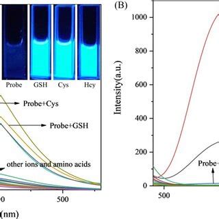 Fluorescence Intensity Of The Mixture Of Probe L C M And Hcy