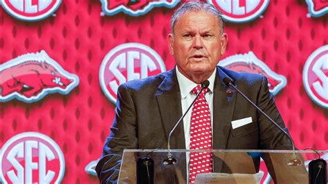 SECMD24 Razorbacks Coach Sam Pittman On Main Stage Before Media YouTube