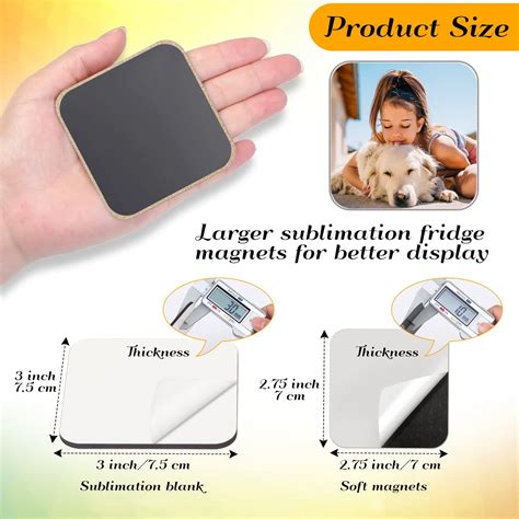 Oem Sublimation Fridge Magnet Blank Square Heart Shape Round