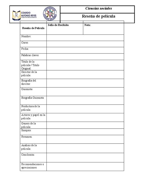 Formato Reseña Pelicula 4 Pdf