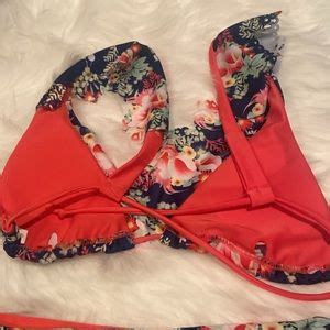 Unknown Swim Floral Ruffle Bikini New Poshmark