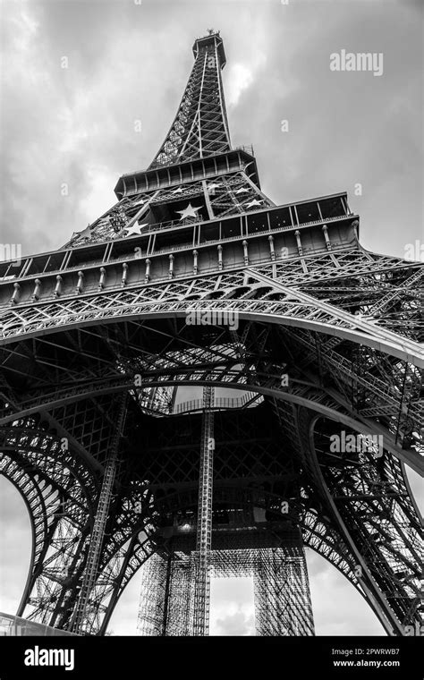 Detail From The Iconic Eiffel Tower Wrought Iron Lattice Tower